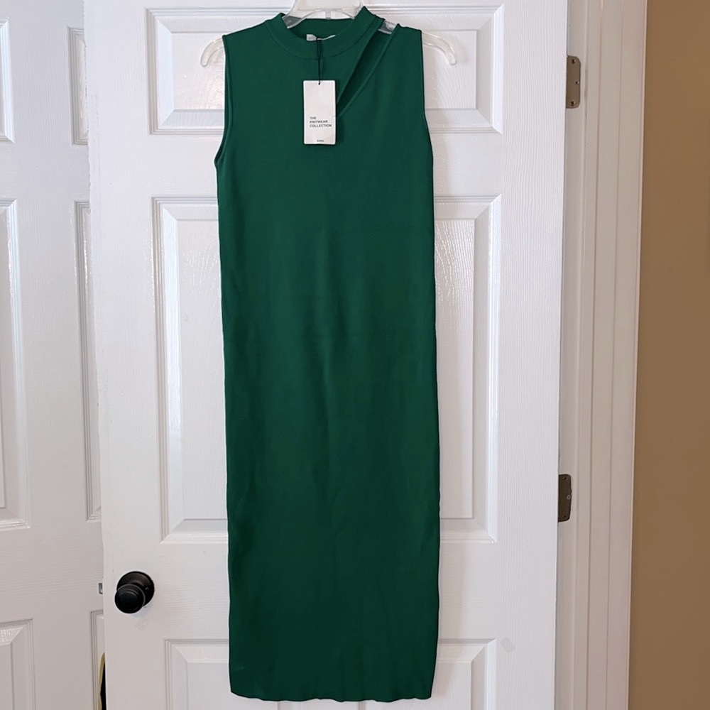 Zara Emerald Green Sleeveless Knit dress